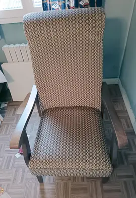 FAUTEUIL BOIS HAUT DOSSIER