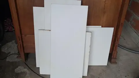 planches en bois blanches