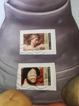 Timbres Les chefs d'œuvre de l'art, vue rapprochée