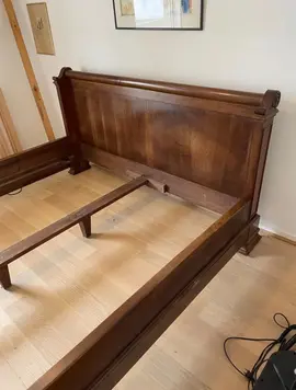 tête et pied de lit en bois massif cajou