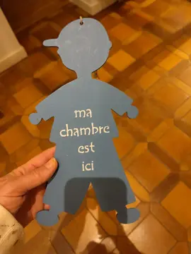 Plaque de porte garçon "ma chambre est ici"