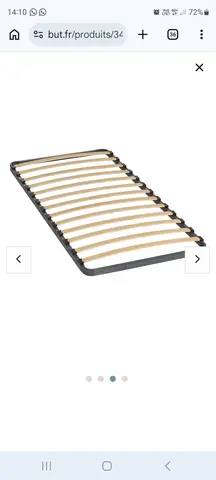 sommier à lattes bois 90×190