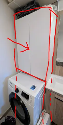 Meuble dessus machine à laver