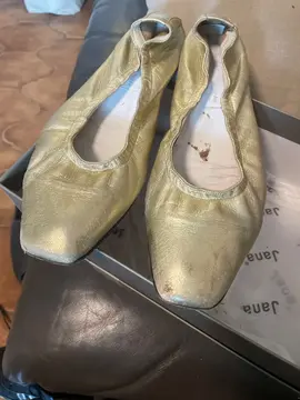 ballerine cuir dorées 38