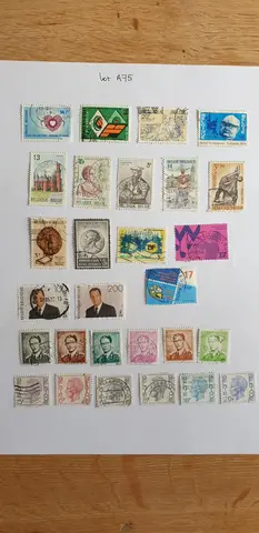 Lot A75 timbres Belgique