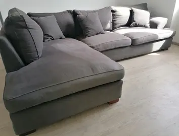 Donne canapé d'angle gris