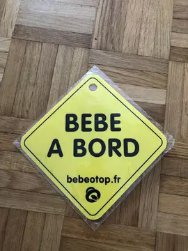affichette pour voiture "bébé à bord"