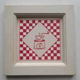 Petit tableau/plateau en bois "Café"