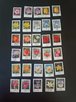 Timbres // Allemagne fleurs lot 01