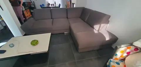 Canapé tissu gris 4 places