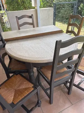 table rallonge et chaises