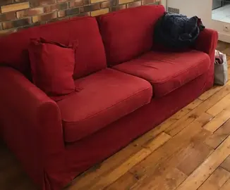 Canapé convertible 3p rouge