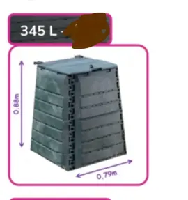 Composteur 345L avec brasse-composteur
