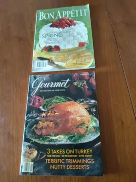 2 magazines de cuisine en Anglais