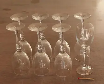 lot de 8 petits verres à pied
