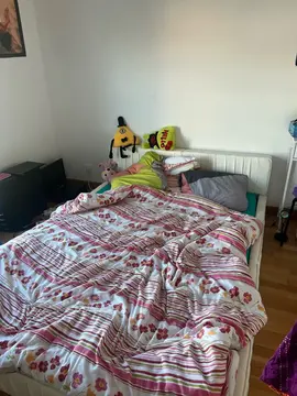 cadre de lit beige 140 × 200 + lattes