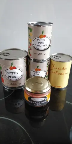 lot conserves alimentaires