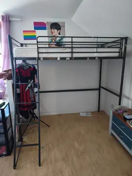 lit mezzanine 1 place avec matelas