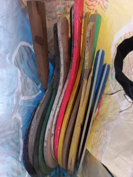 raquettes de plage en bois