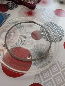 Plateau en verre + support pour Micro-ondes