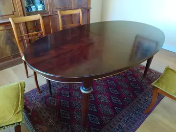 living et table acajou