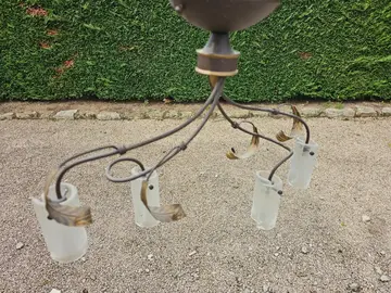 Lustre vintage 4 bras – Style rétro et élégant