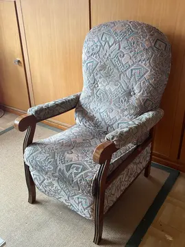 fauteuil bois et tissu