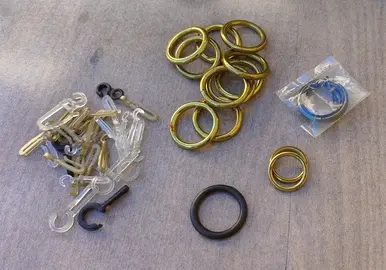 lot d'attaches en plastique pour rideaux