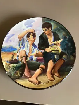 assiette décorative peinte à la main