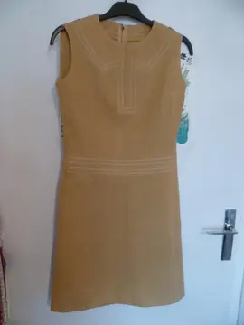 Robe jaune vintage sans manches XS