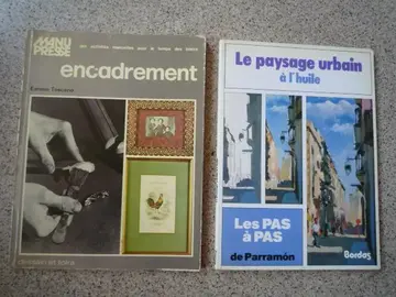 Lot de 2 livres peinture et encadrement, bon état
