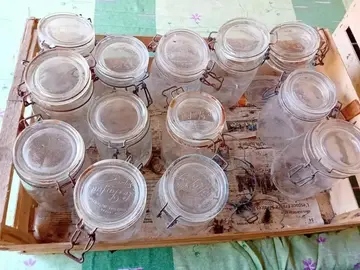 12 bocaux de 1 litre + 1 bocaux 3/4