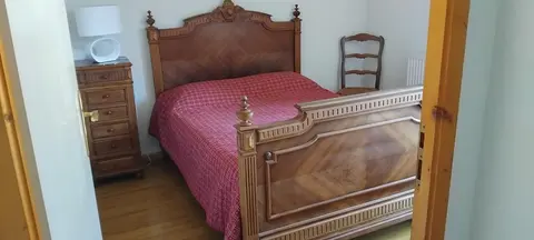 Lit bois 1,40 x 1,90 + sommier + Matelas