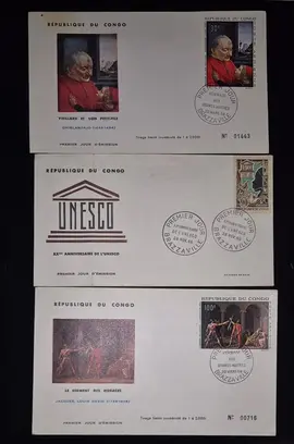 Timbres - Premier jour Congo