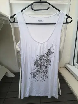 Débardeur blanc avec strass