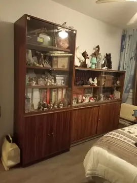 Meubles bibliothèque 4 modules indépendants 230 cm longueur totale et 50 cm profondeur, bois massif