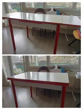 Table de cuisine avec 2 rallonges et un tiroir