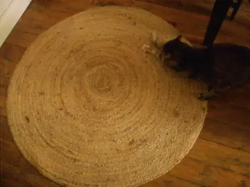 tapis rond écru - naturel 90cm de large