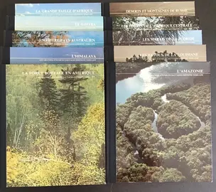 série de 10 livres photos et textes par destination de voyage