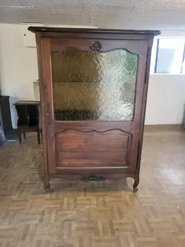 meuble vitrine bois
