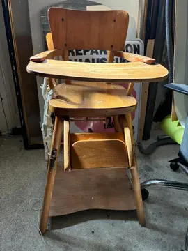 chaise bébé en bois