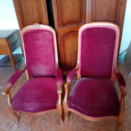 lot de 2 fauteuils Voltaire moderne