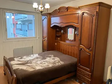 Lit pont en merisier