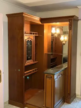 bar en merisier massif plateau marbre