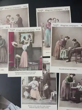 7 cartes postales anciennes vie de famille