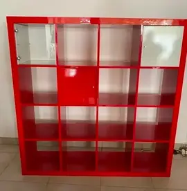 étagère kallax rouge 8 cases