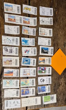 Timbre - lot 2 timbres imprimés