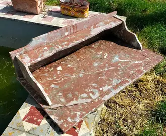 marbre ancien de table de toilette