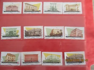 12 timbres oblitérés "Ambassades françaises à l'étranger"