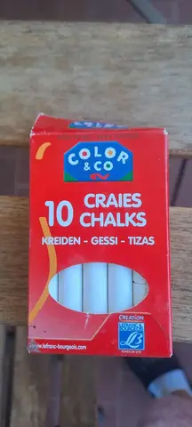boites de 10 craies blanches